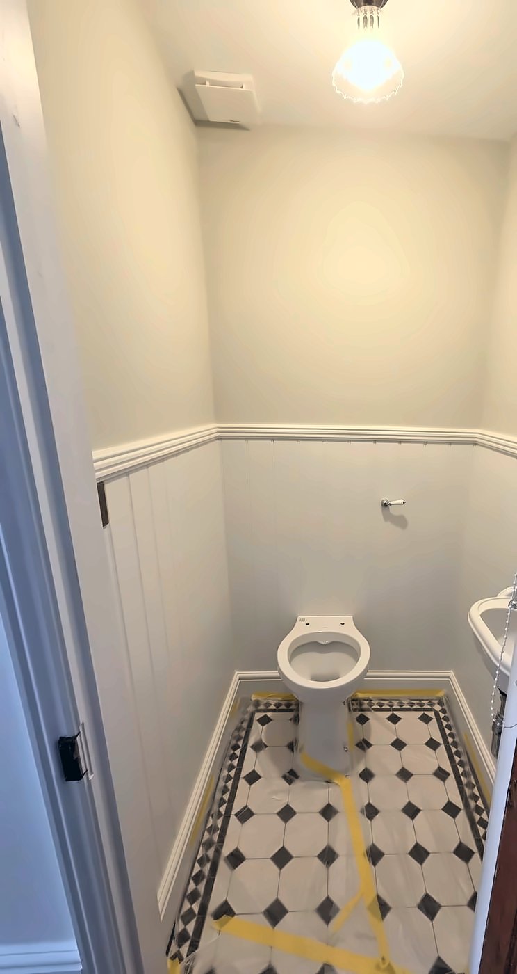 Panelled cloakroom