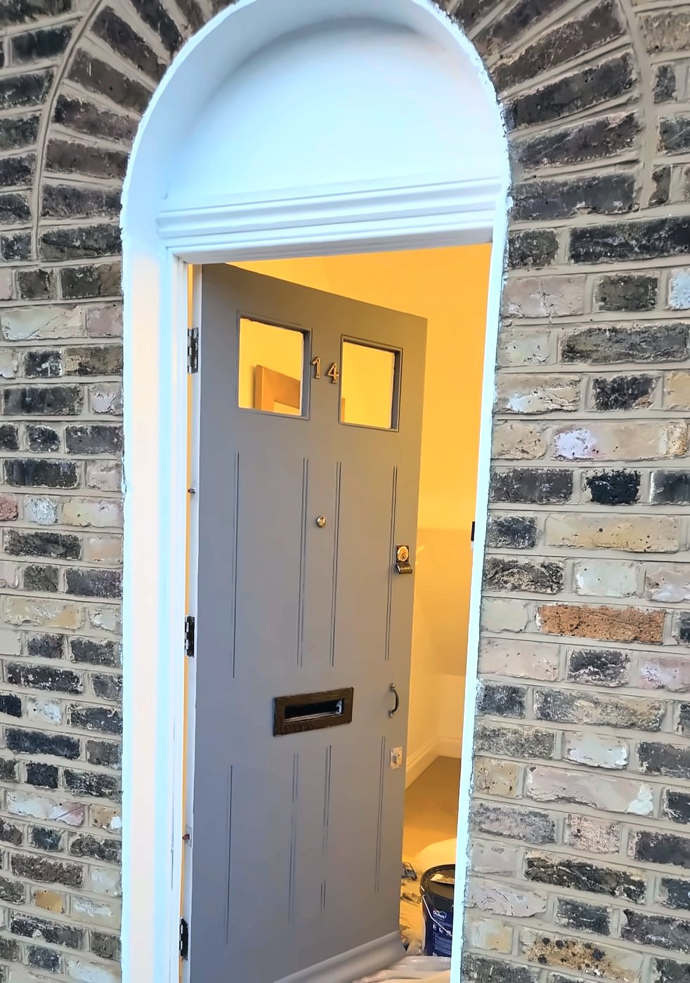 Front door in grey