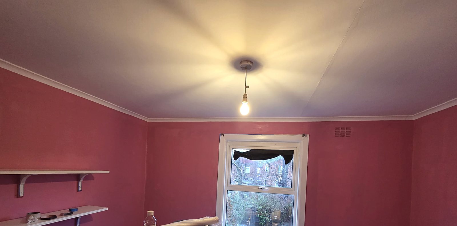 Raspberry pink bedroom, painted by Zakro